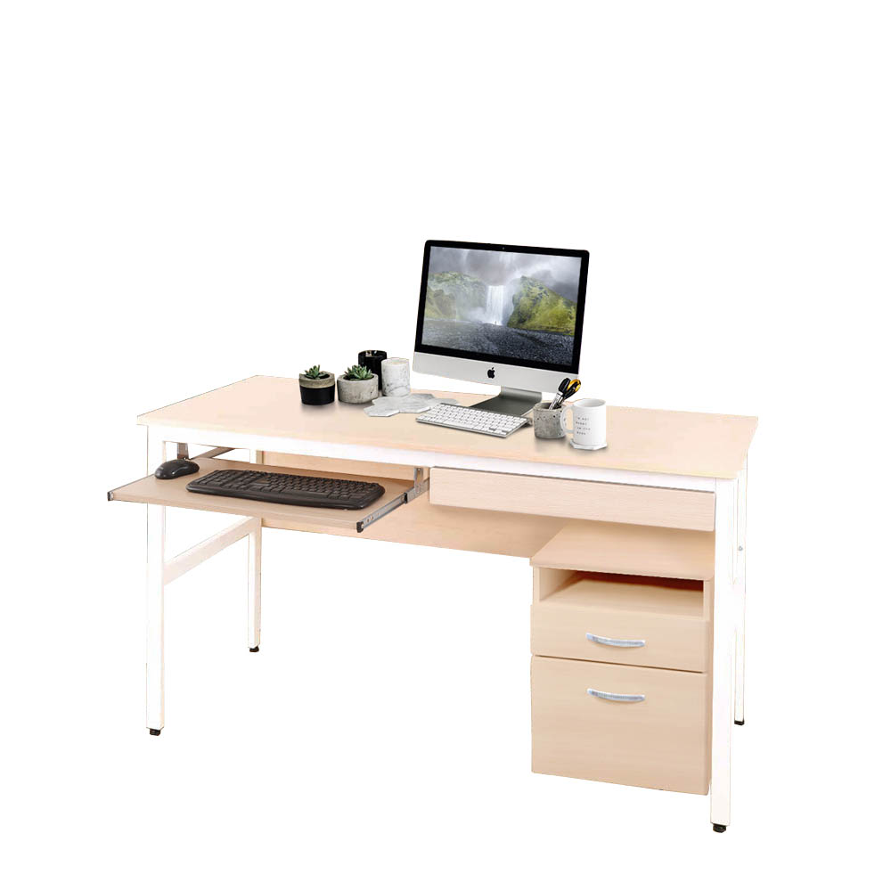 《DFhouse》巴菲特電腦辦公桌(3色)+1抽1鍵+活動櫃