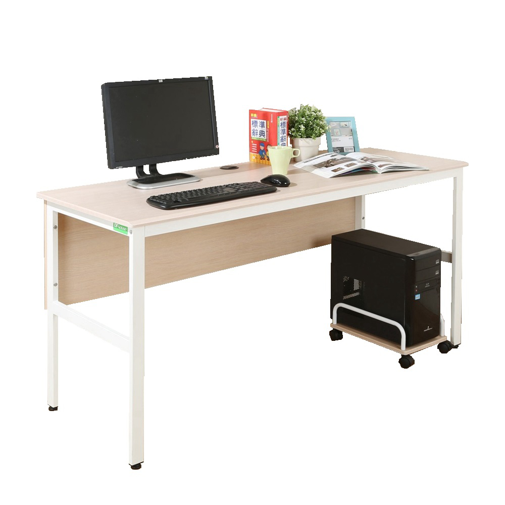 《DFhouse》頂楓150公分電腦桌+主機架-楓木色