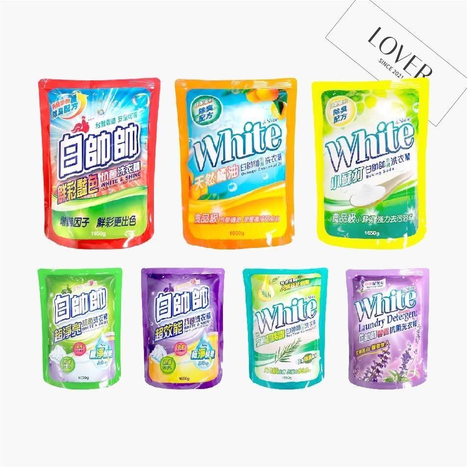 白帥帥 抗菌洗衣精補充包1650g系列 一組6入