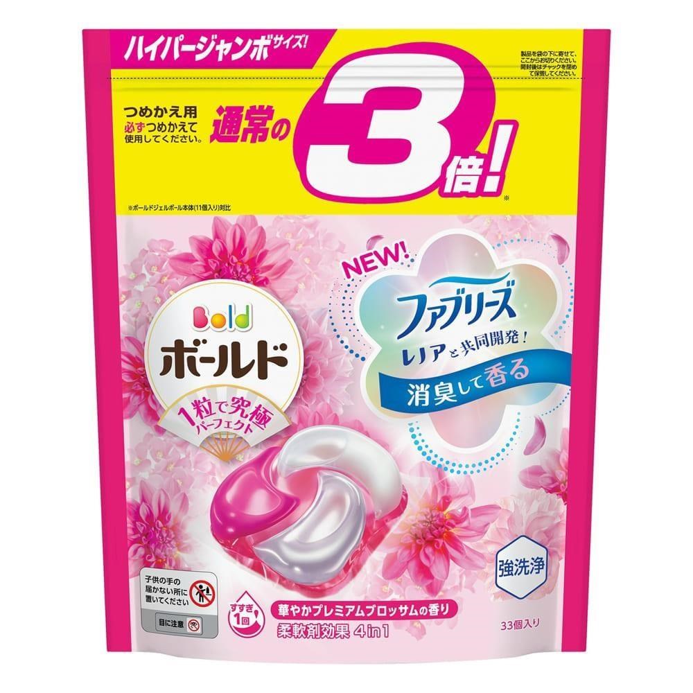 日本P&G Bold 4D香氛洗衣球33入X4 (花朵綻放-粉紅)