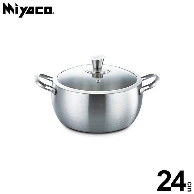 【米雅可 Miyaco】典雅316不銹鋼七層複合金湯鍋 24cm