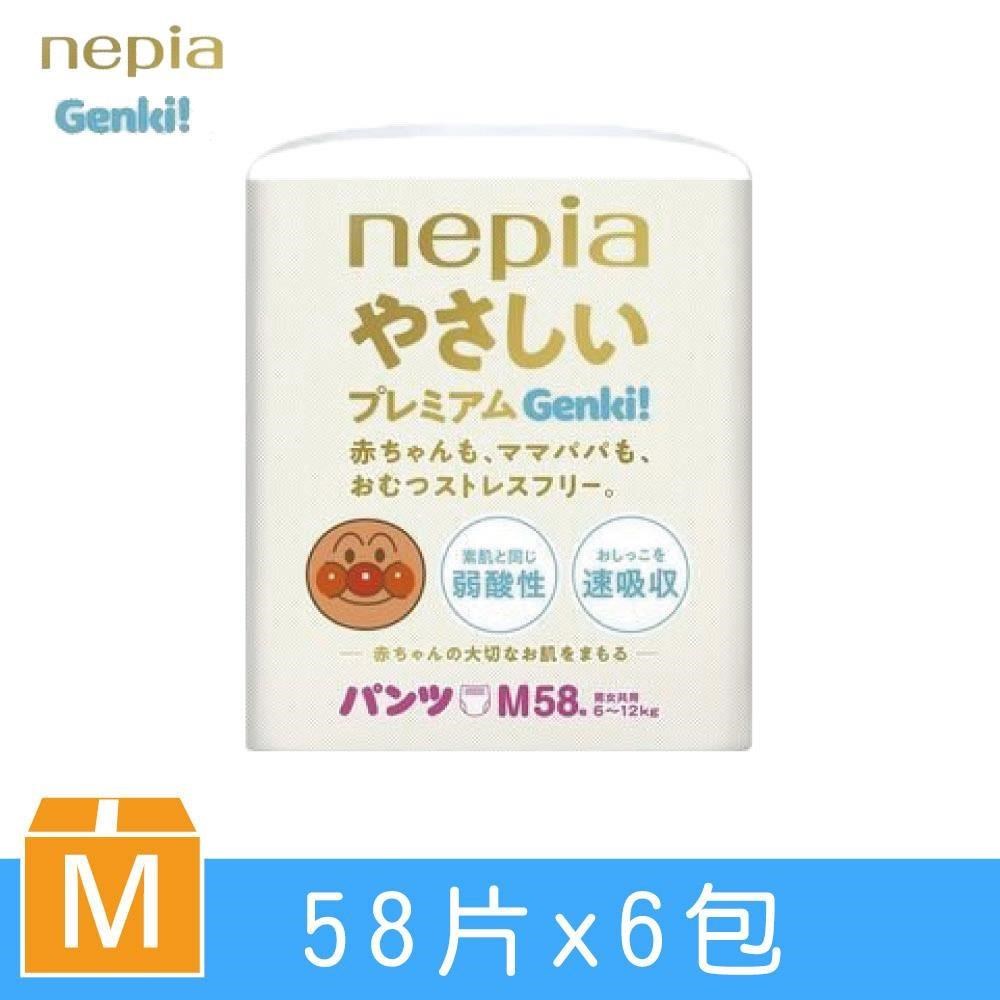 王子 nepia 麵包超人(褲型)紙尿褲 M(58片x6包，共348片)日本境內版