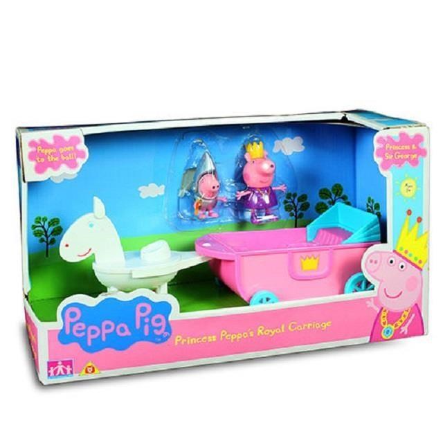 【英國Peppa Pig佩佩豬】粉紅豬小妹皇家系列-可愛馬車組 (家家酒玩具) PE05868