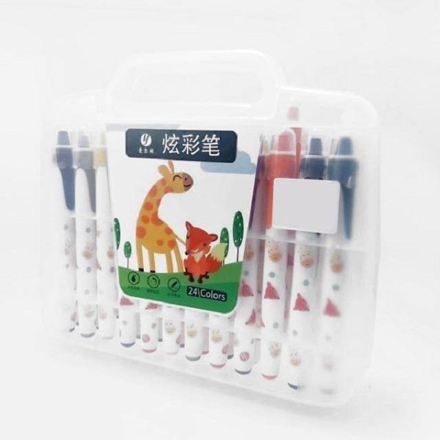 【GCT玩具嚴選】24色炫彩筆攜帶組 水彩畫 渲染