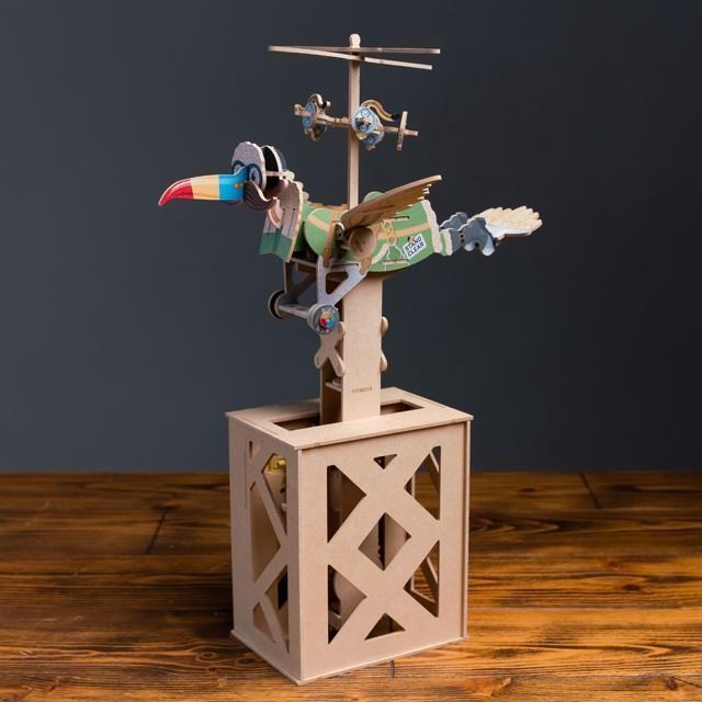ilo 木製自動機DIY模型-鳥人 Birdman