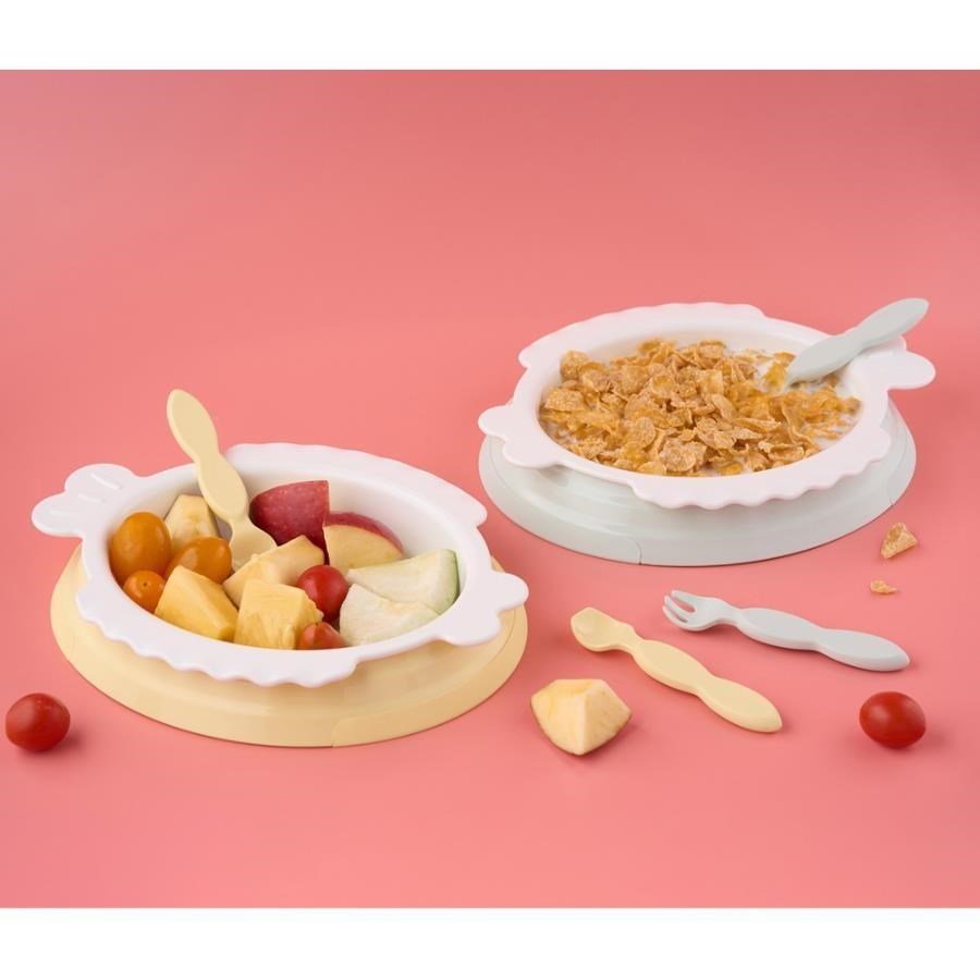 玉米田 PLA嬰童餐具-魚盤叉匙組