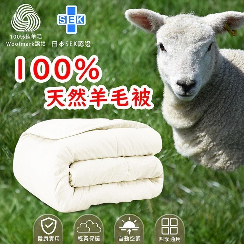 100%頂級天然羊毛被 1入(180x210cm/入)