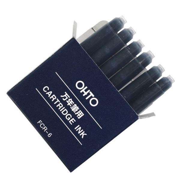 日本OHTO鋼筆卡管墨水鋼筆墨水FCR-6萬年筆墨水(藍黑色6入)適FF-15DD FF-15P FF-20MJ