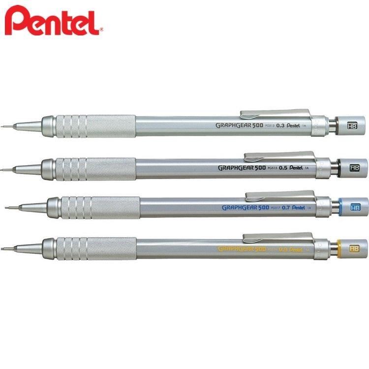 日本Pentel製圖筆GRAPHGEAR低重心500製圖自動鉛筆0.3mm PG513/0.4mm PG514/ 0.5mm