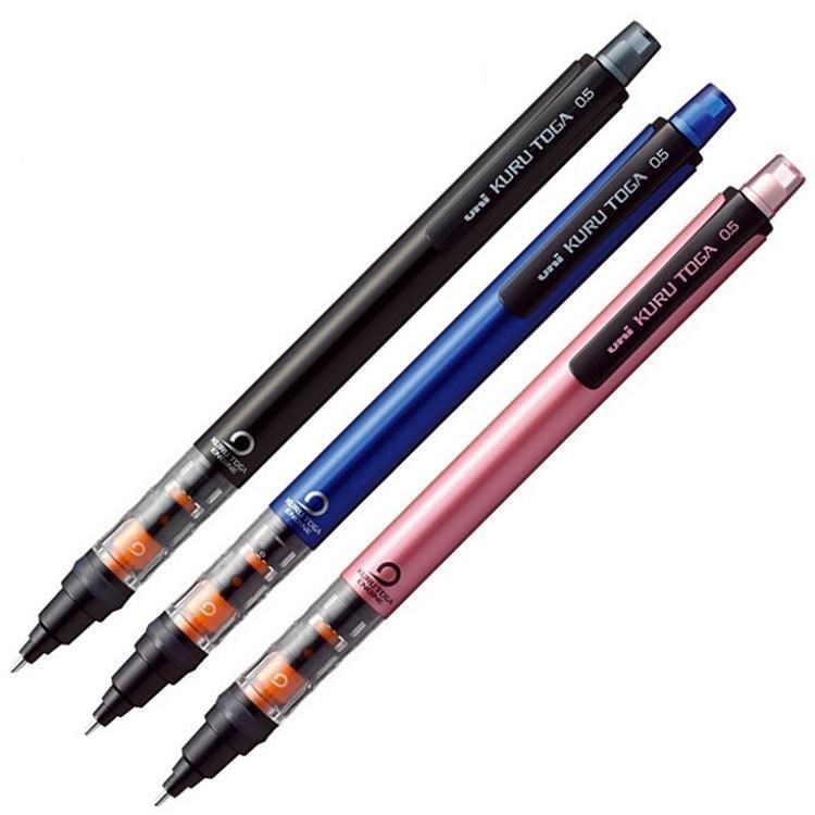 日本UNI第六代KURU TOGA旋轉自動鉛筆M5-452 0.5mm鉛筆自動筆360度轉轉筆三菱低重心