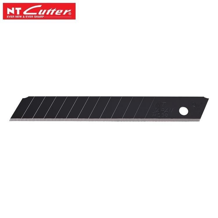 NT Cutter中型H美工刀替刃BH23P(10入,85°高碳鋼黑刃,刃厚0.38mm,刃付16")