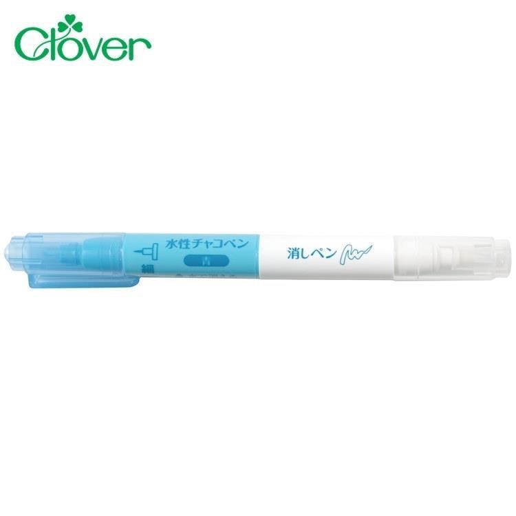 日本可樂牌Clover雙頭水消筆水洗筆24-429水溶筆(藍色記號筆/消除筆)
