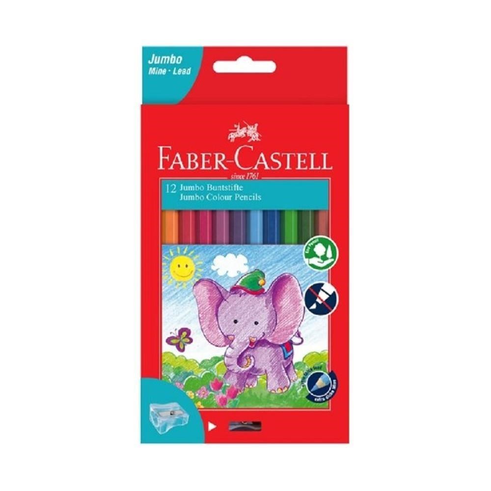 FABER-CASTELL輝柏 學齡大六角油性色鉛筆 12色 /盒 111622
