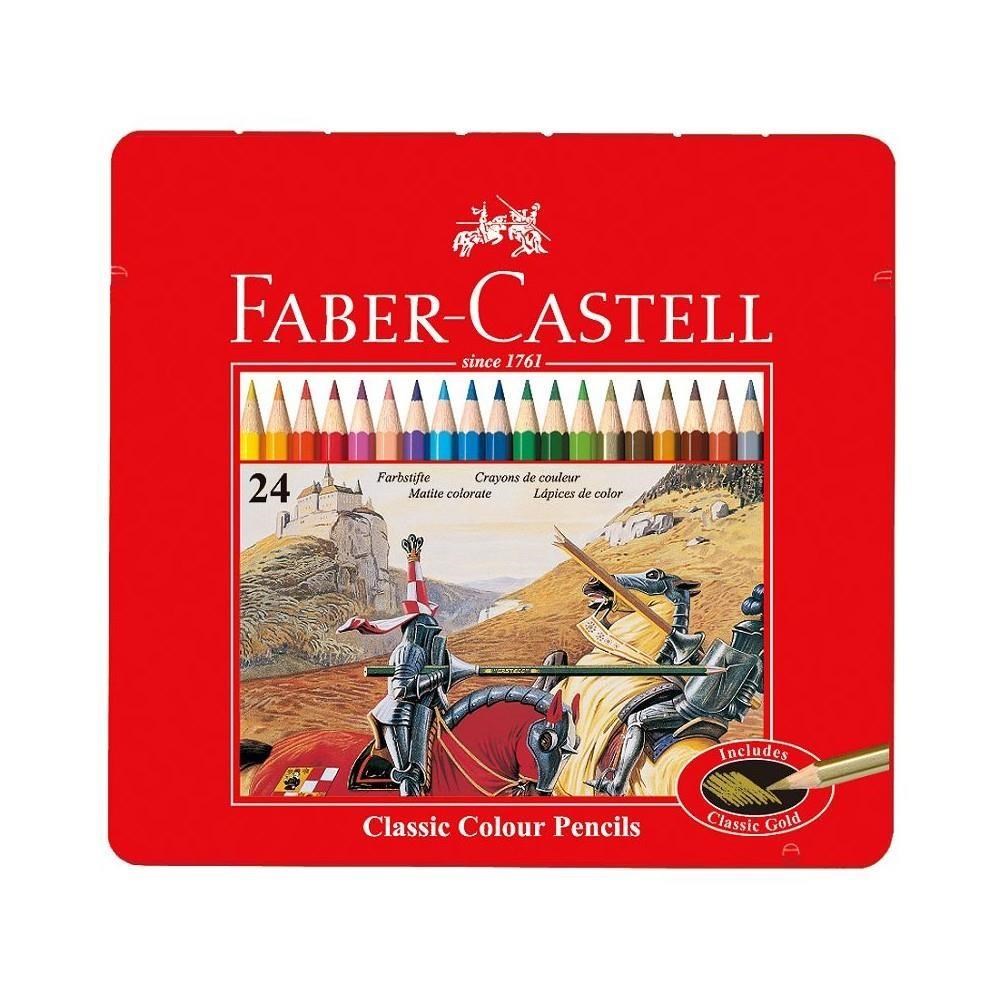 FABER-CASTELL輝柏 油性彩色鉛筆 24色（鐵盒） /盒 115845