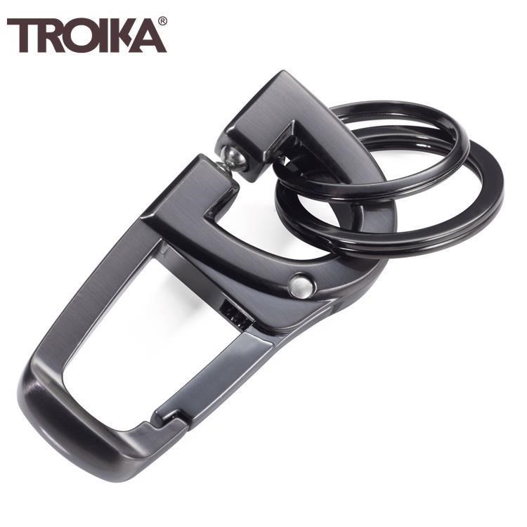 德國TROIKA高質感D-CLICK快速更換鑰匙圈KR18-06/GM便利鑰匙圈重型汔機車鑰匙圈