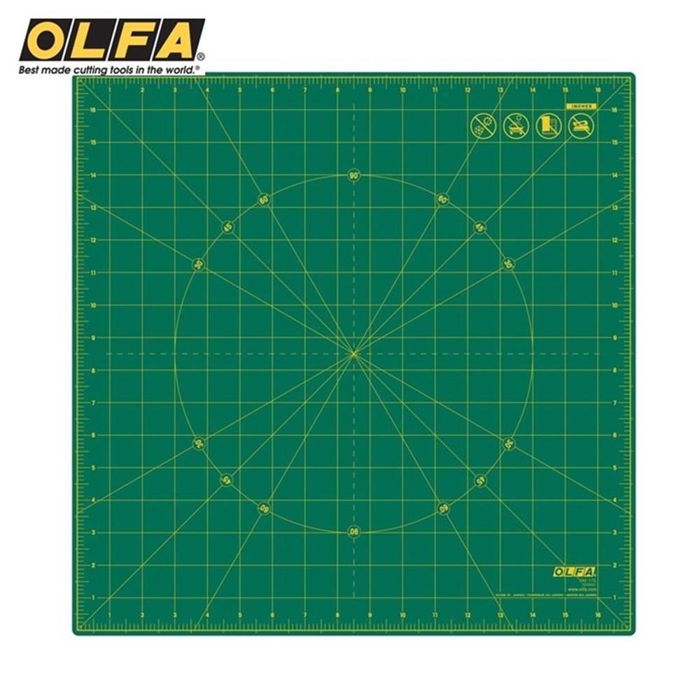 日本OLFA可360度旋轉切割墊板 美工作墊RM-17S模型桌墊(可節省空間;17吋X17吋)