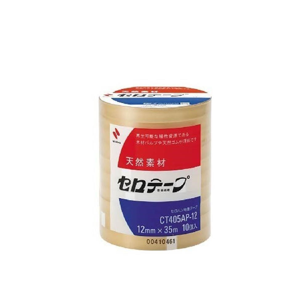 NICHIBAN 日絆 百格 玻璃紙膠帶 12mm x 35M 日本製 10捲/束 CT-405AP-12