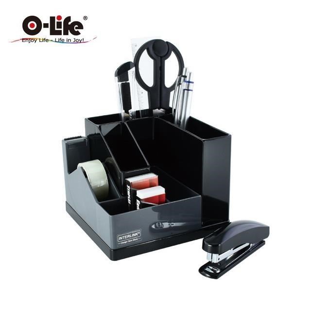 【O-Life】旋轉膠帶臺置物收納盒