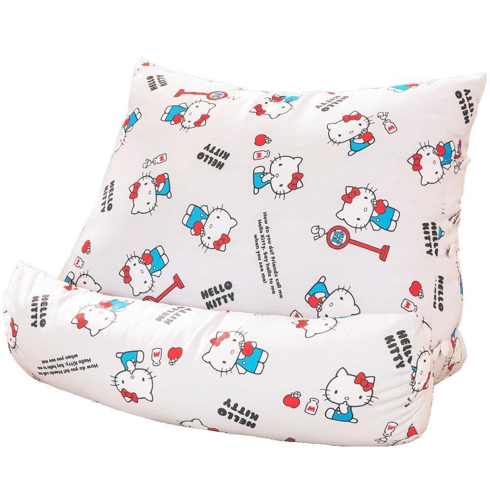 【格藍傢飾】Hello Kitty授權釋壓多功能抬腿枕-經典灰