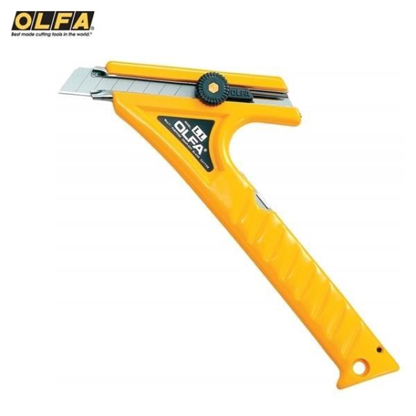 日本製OLFA省力長桿大型美工刀長柄大型切割刀具1B螺紋鎖LL型替刃18mm適薄膠合板膠條