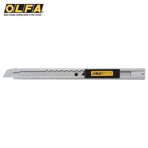 日本製OLFA標準型美工刀SVR-2(不鏽鋼刀柄;右左手皆適;自動鎖定刀片9mm)不銹鋼美工刀