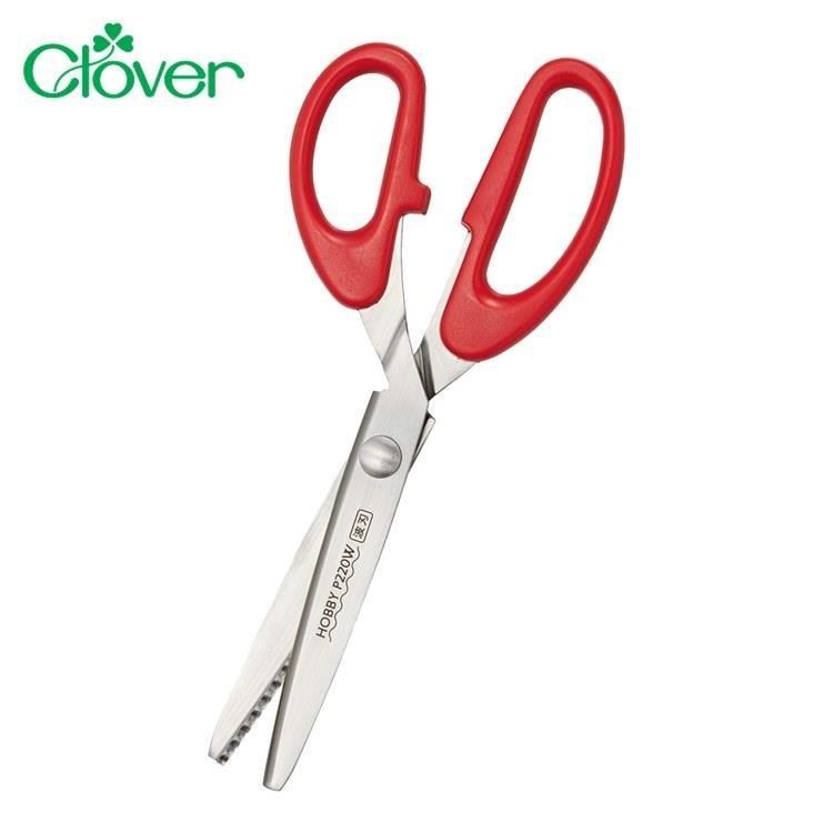 日本可樂牌Clover波浪5mm不鏽鋼剪刀36-633(長22cm)波浪剪刀花邊剪刀造型剪刀