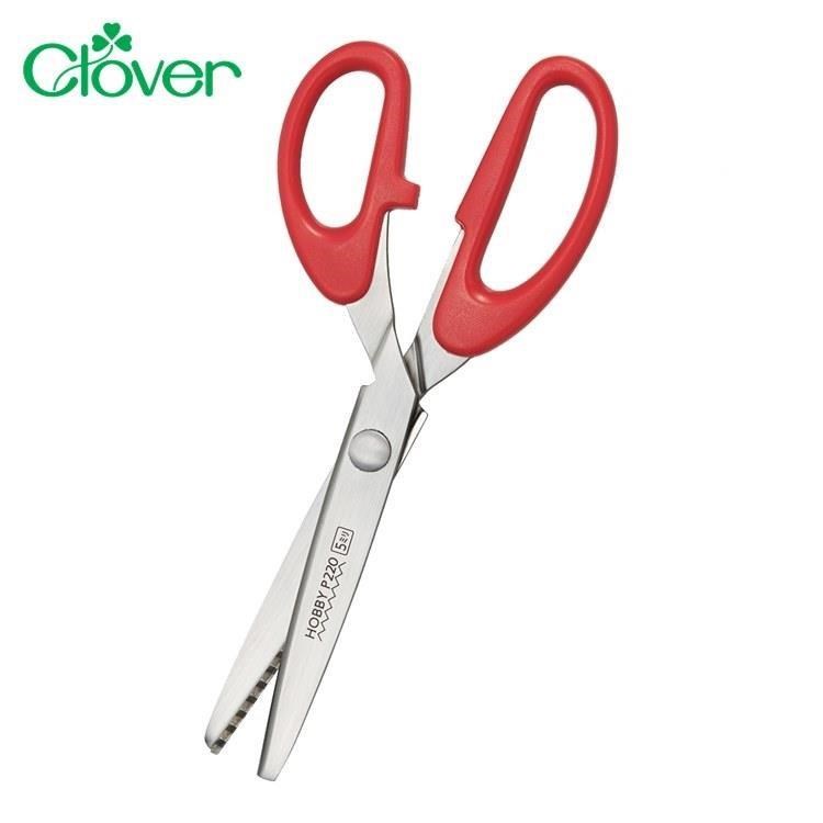 日本可樂牌Clover不鏽鋼5mm鋸齒形剪刀36-631(長22cm)特殊造型花邊剪拚布剪刀