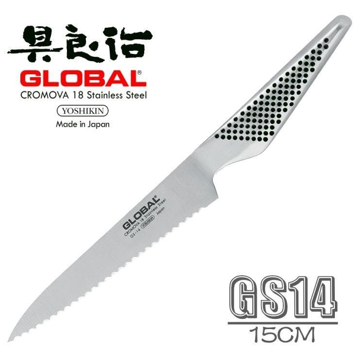 GLOBAL日本具良治GS14鋸齒廚刀15CM