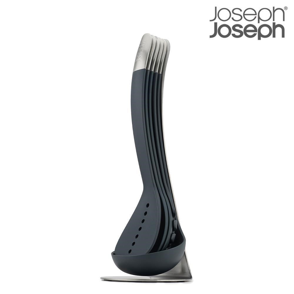 【Joseph Joseph】 Nest系列 磁吸料理鏟杓組-深藍(不鏽鋼立座)
