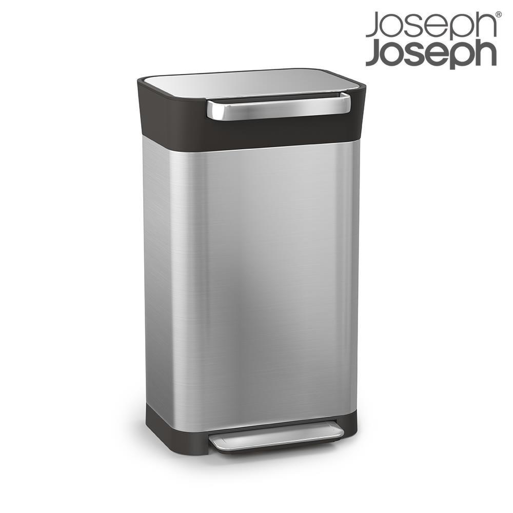 【Joseph Joseph】 Titan系列壓縮垃圾桶30L-不鏽鋼