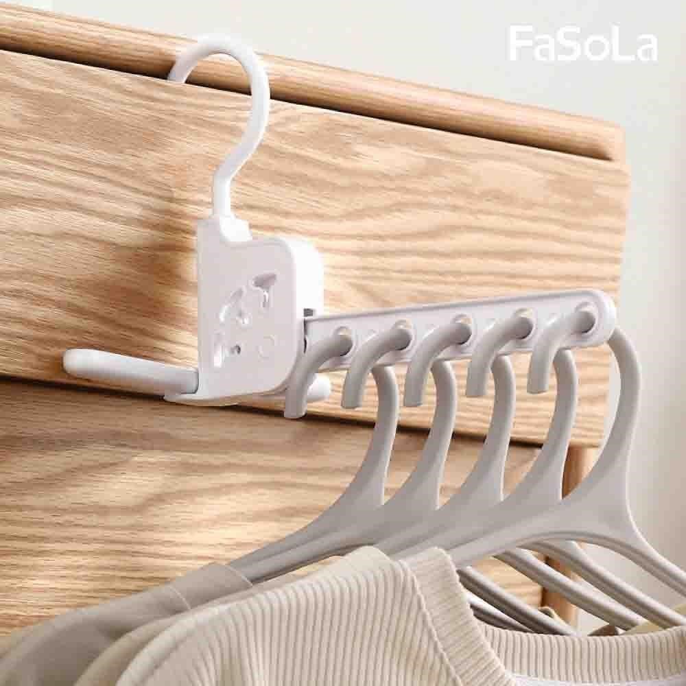 FaSoLa 多功能可折疊 5孔晾衣架 衣架 掛架 五孔衣褲架 晾衣架