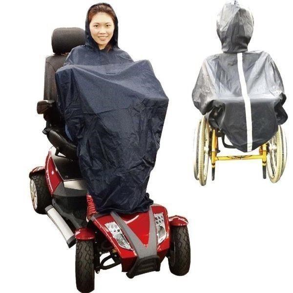 感恩使者 輪 椅用雨衣 無袖設計 黑色 銀髮族 行動不便者用品 [ZHCN1733