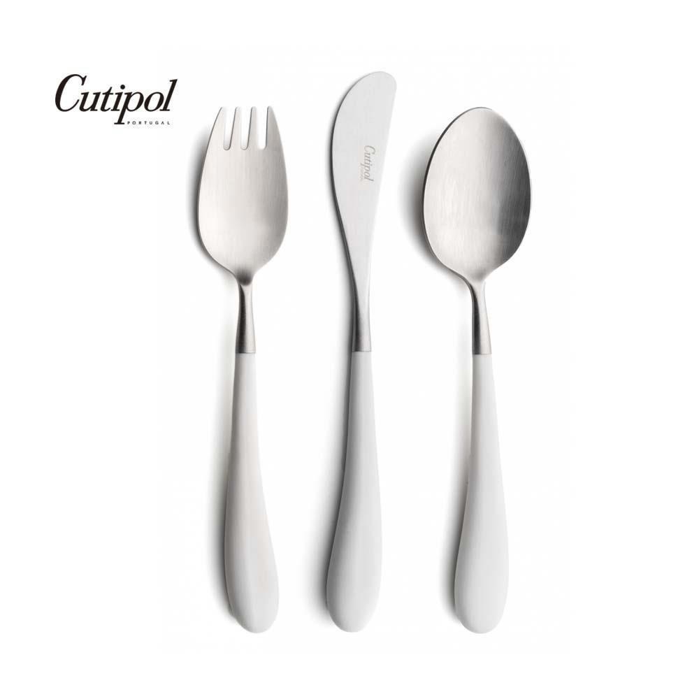 葡萄牙Cutipol Alice- 白柄不銹鋼餐具三件組