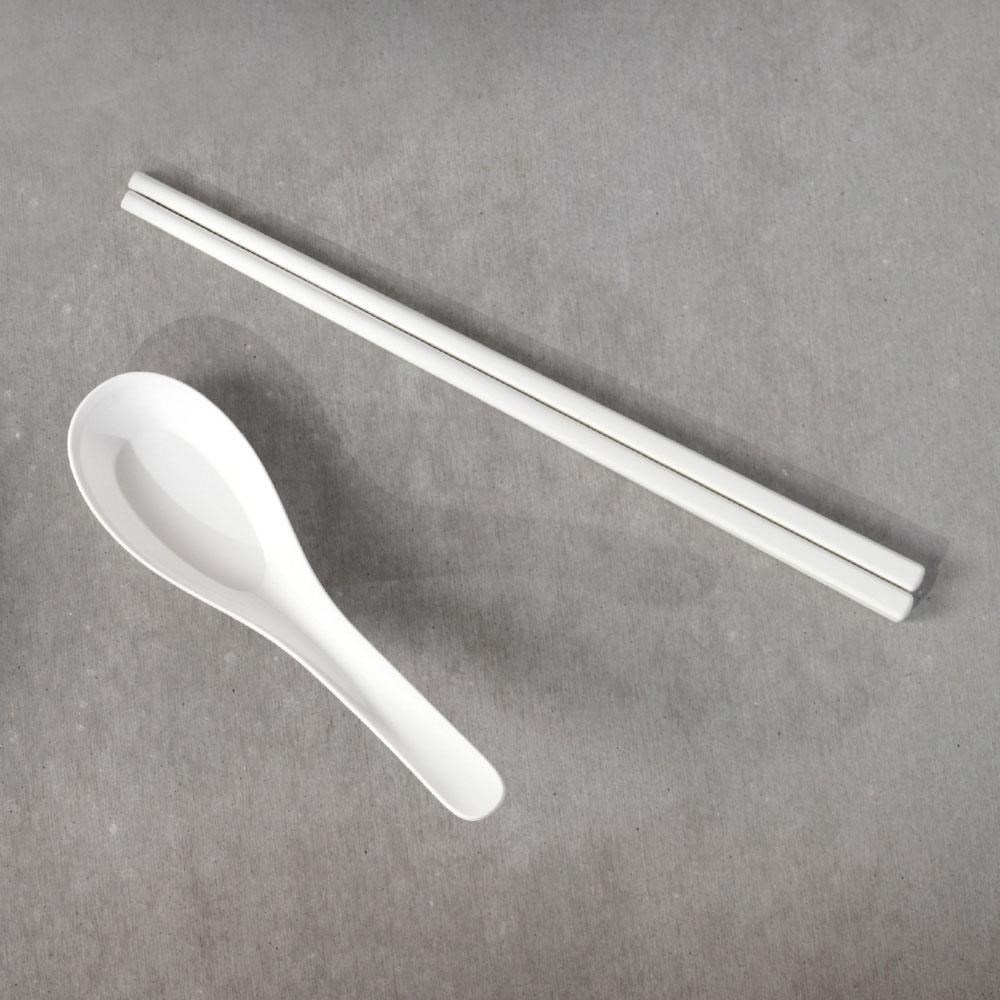 玉米田 PLA環保餐具4入套組(筷子+湯匙) 贈 牙線棒40入2包