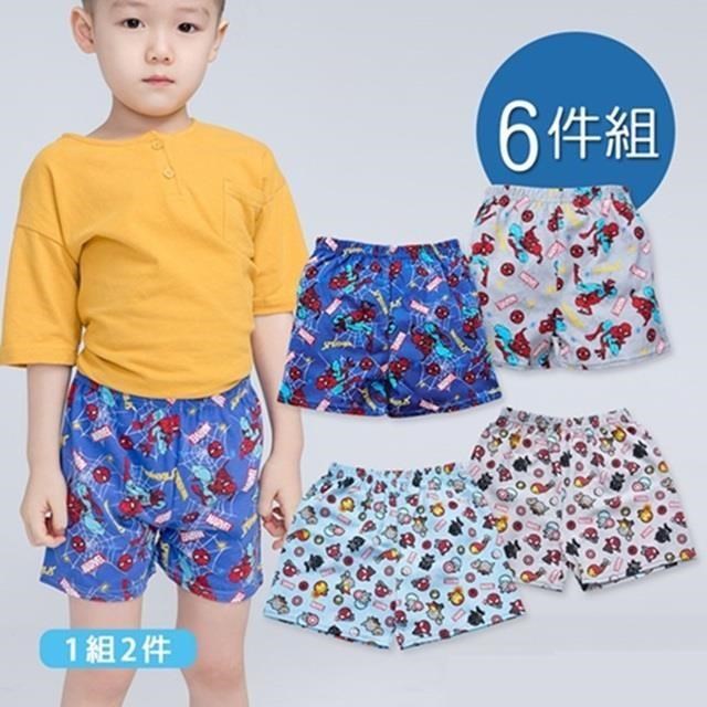 迪士尼 蜘蛛人男童純棉四角內褲 童內褲 S/M/L/XL-6件(ML-CU006~ML-CU007)