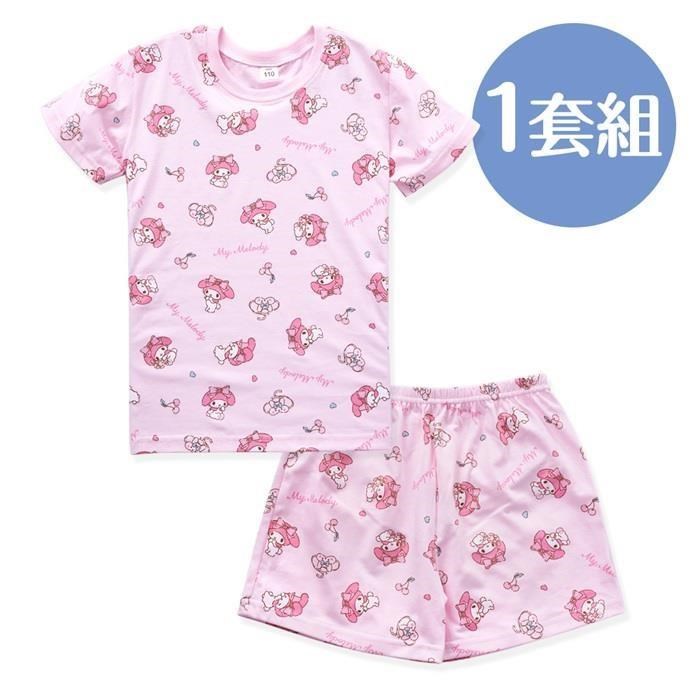 三麗鷗 美樂蒂純棉兒童短袖套裝 居家睡衣 -110cm~140cm-1件組(MM-NF001)