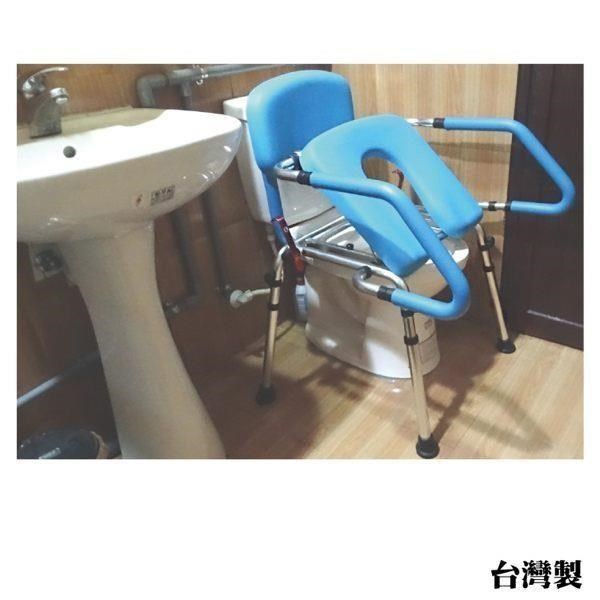 感恩使者 方便推臀椅 移動馬桶椅 無輪 馬桶扶手 洗澡椅 需簡易組裝 台灣製 [ZHTW1755