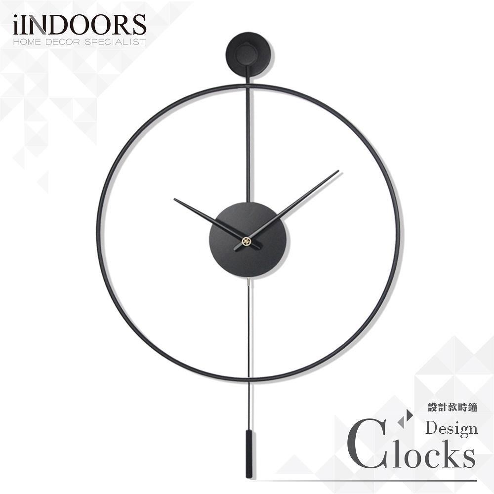 工業設計時鐘-黑色擺鐘50cm