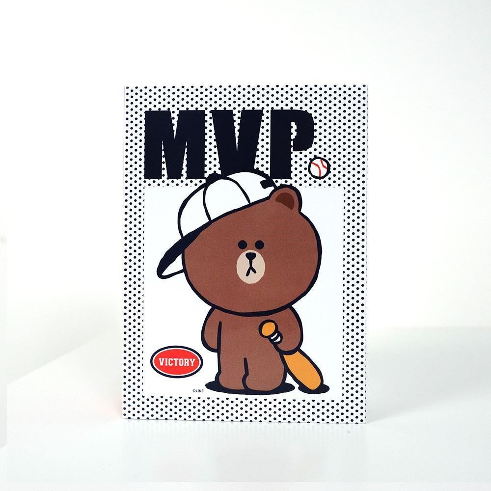 【CarryPlus】官方授權LINE FRIENDS書本桌鐘-年度VIP 棒球熊大 (無鬧鐘)