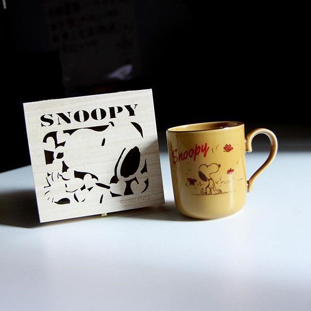 SNOOPY史努比-SNOOPY直筒馬克杯含木盒(咖啡光)