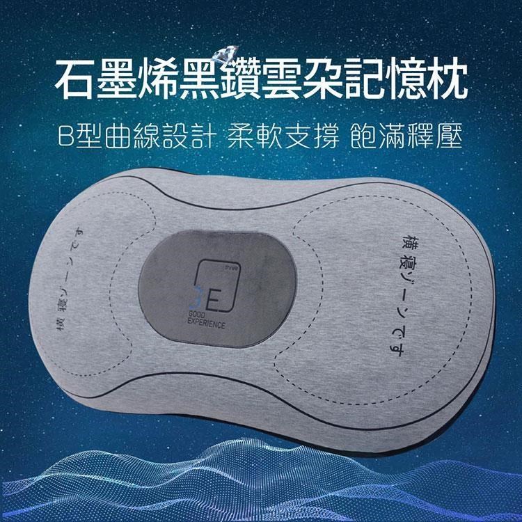 【Victoria】石墨烯黑鑽雲朵記憶枕