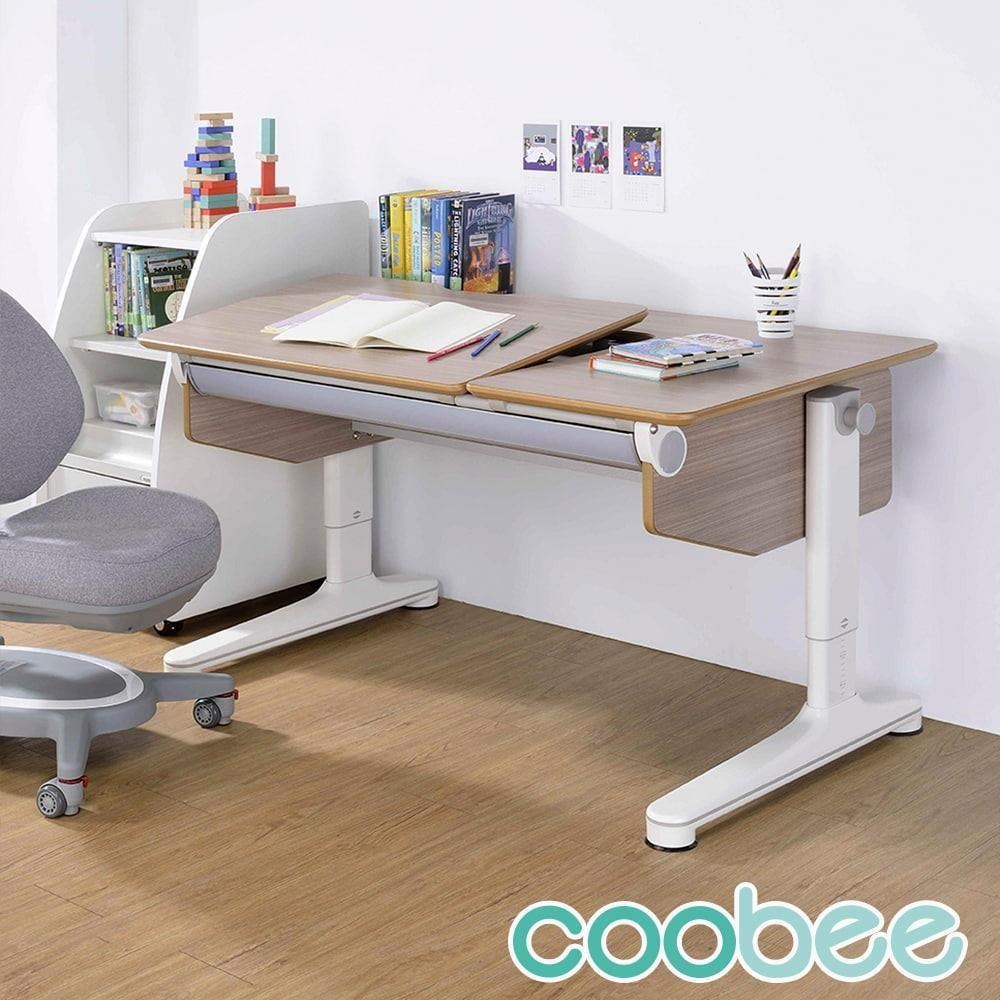 【coobee】CB-602 L板成長機能桌-120cm桌板(白灰/木紋灰)