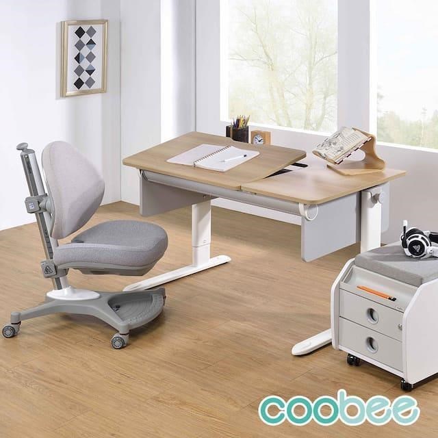 【coobee】L型板成長機能桌+138單背椅 (CB-502)