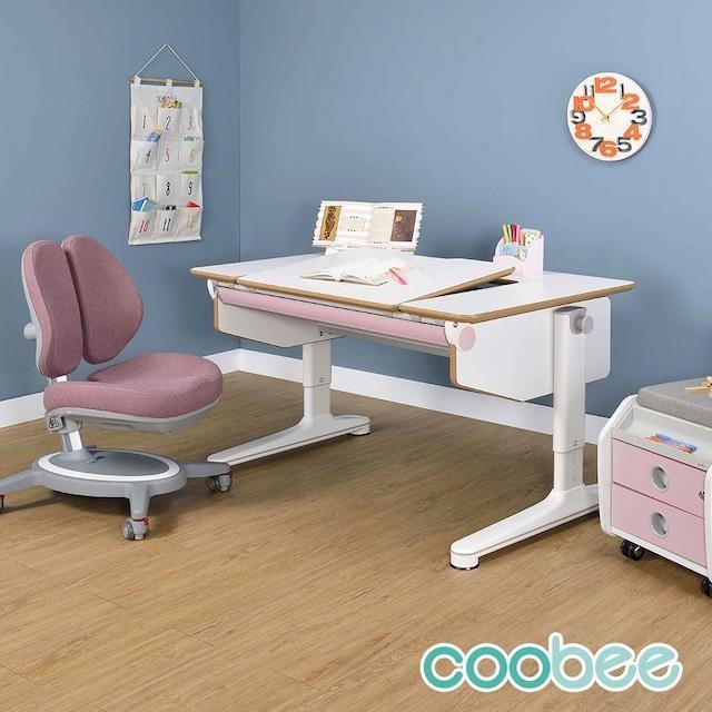 【coobee】U型板成長機能桌+132雙背椅 (CB-603)