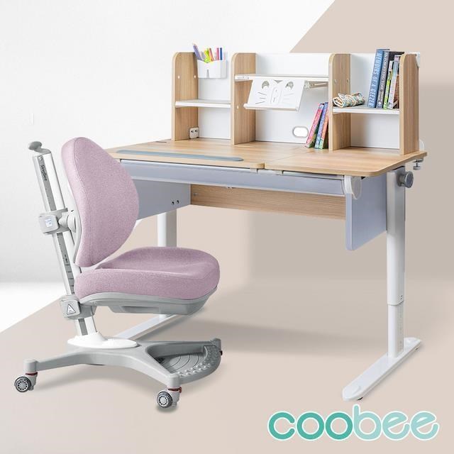 【SingBee 欣美】coobee 502 L板型機能桌+桌上書架+138單背椅