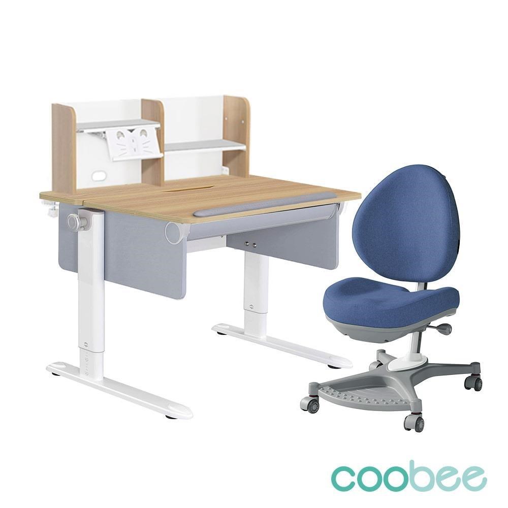 【SingBee 欣美】coobee 雙板型成長機能桌+桌上書架+138單背椅