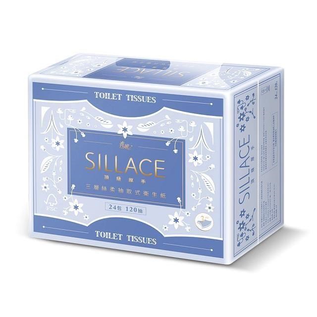 【春風】SILLACE頂級絲柔厚手三層抽取式衛生紙(120抽/24包/3串/箱)
