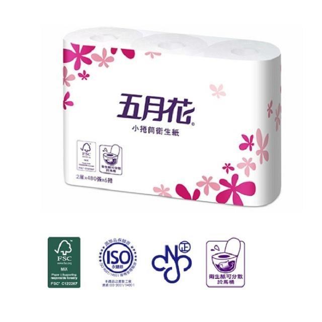 五月花 小捲筒衛生紙480張*6捲*16袋