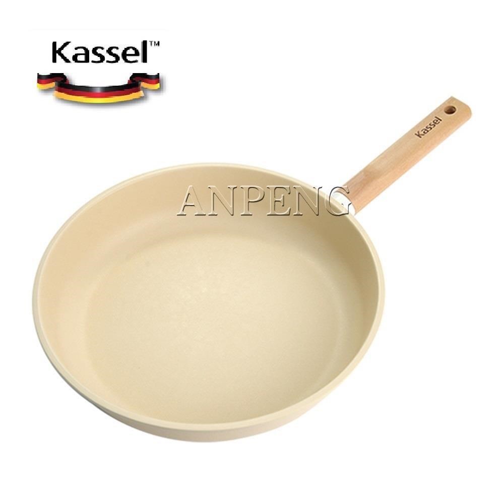 韓國Kassel 珍珠陶瓷不沾平底鍋-28cm(瓦斯爐、電磁爐適用款)
