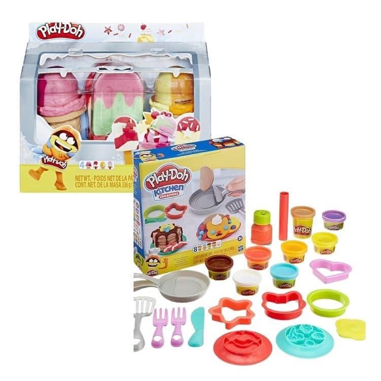 【培樂多Play-Doh超值組】翻烤鬆餅遊戲組+小冰櫃冰品組
